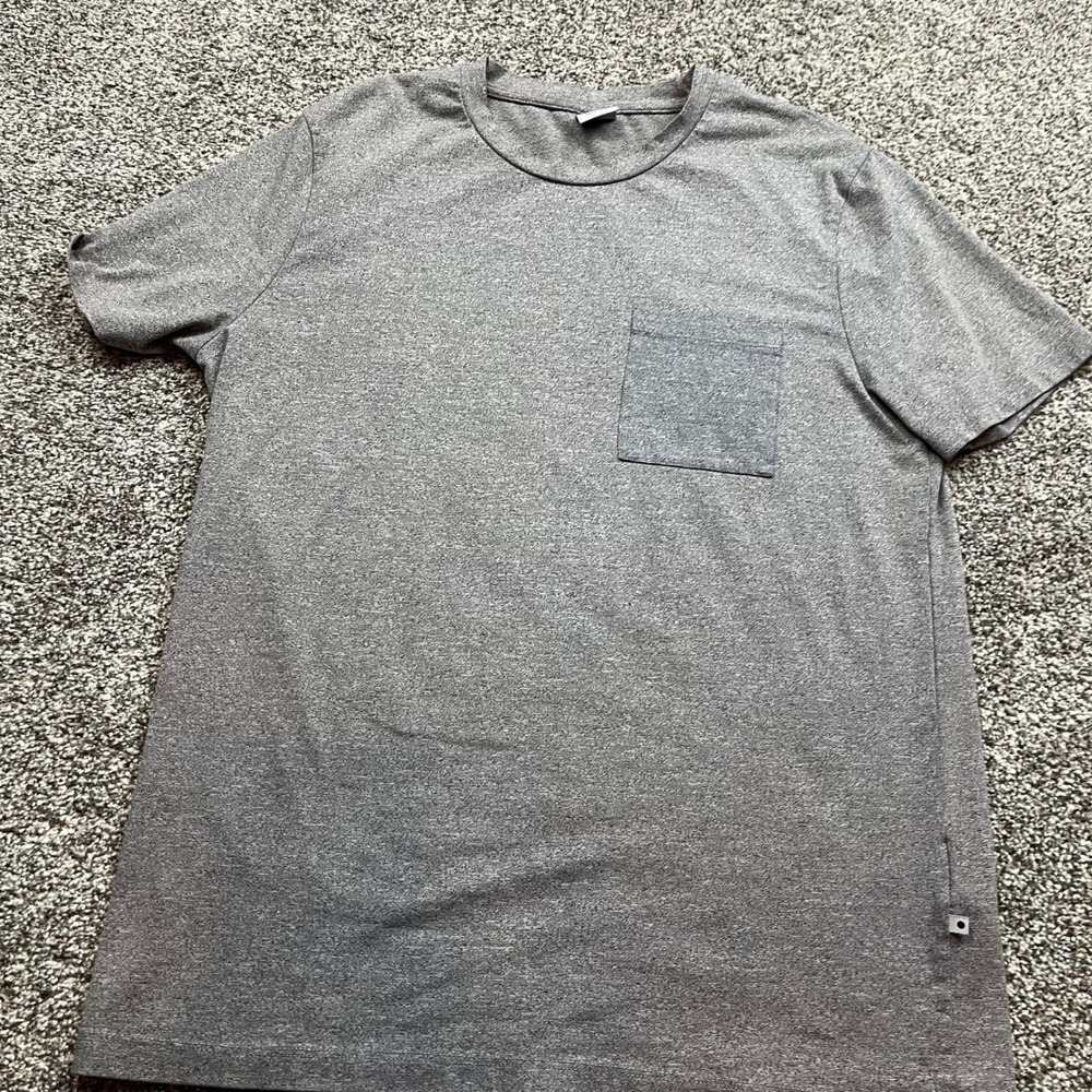 NN07 Barry Pocket TShirt Mens Medium Grey Cotton Blend Short Sleeve Crew Neck